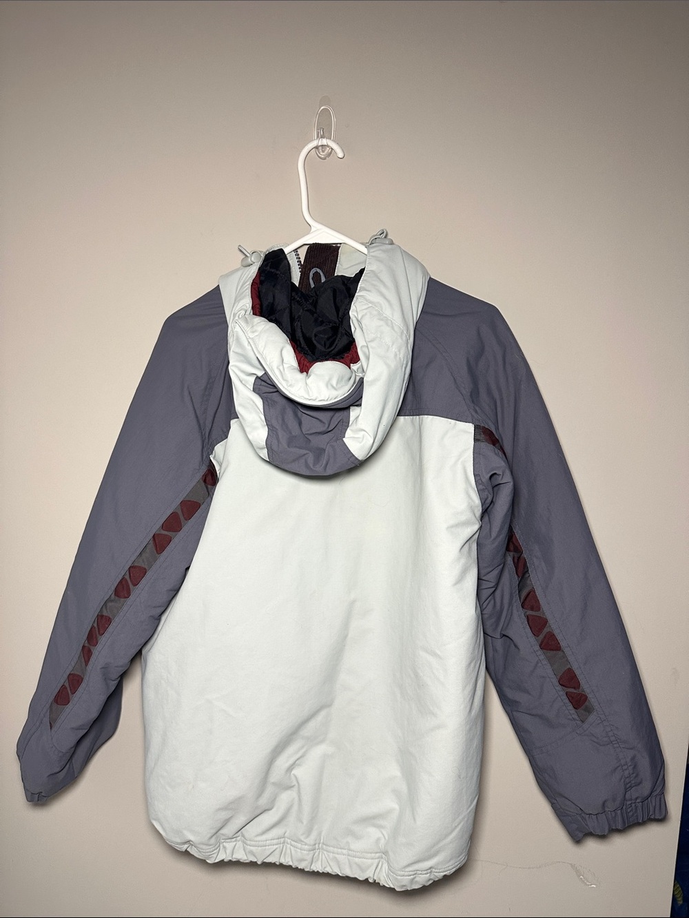 Nike ACG 3 outer layer y2k conche externe Hooded Gray & burgundy storm jacket